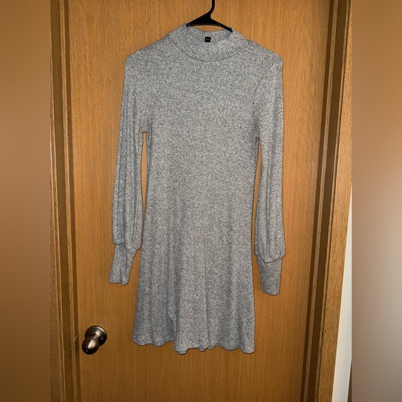 Express Heather Gray Long Sleeve Dress - Picture 1 of 3